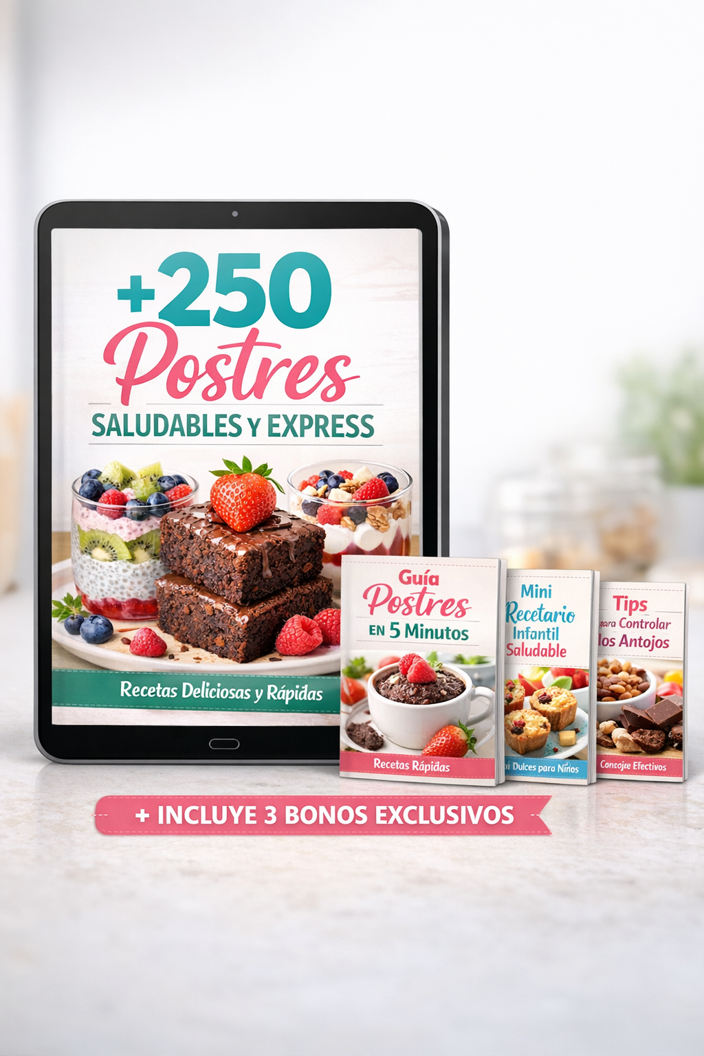 +250 Postres Express y Saludables: tu solución rápida al antojo dulce